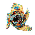 Women's Fashion Square Soft Wrap Digital Printed Twill Lady Silk Scarf